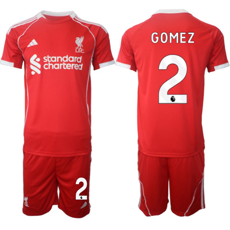 Men 2025-2026 Season Club Liverpool home red #2 Soccer Jersey